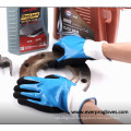 Good Grip In Wet Oil Resistant And Water Resistant Nylon/ Polyester With Fully Sandy Nitrile Coated Gloves